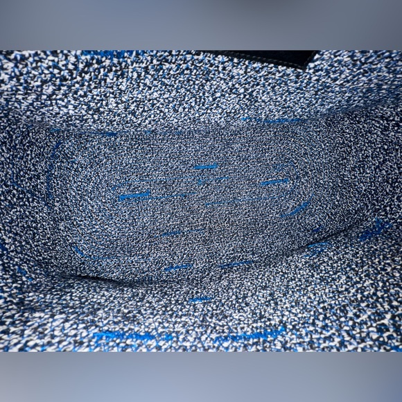 Balenciaga ZigZagger Woven Tote Handbag Black & Blue - Picture 8 of 10